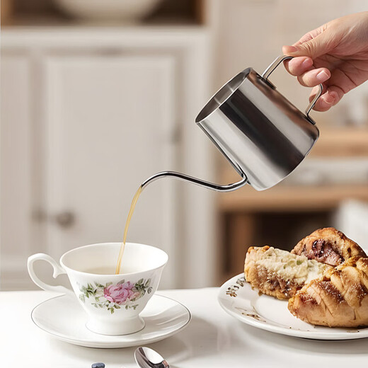 CLITON304 stainless steel hand-brewed coffee pot, travel office home hanging ear coffee pot, long mouth coffee pot, thin mouth pot