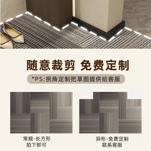 
Entry door floor mat 2024 new style entrance door foot mat anti-slip and dirty door exterior door mat porch carpet Gray-15271 80cm*120cm [small size in the entrance door]