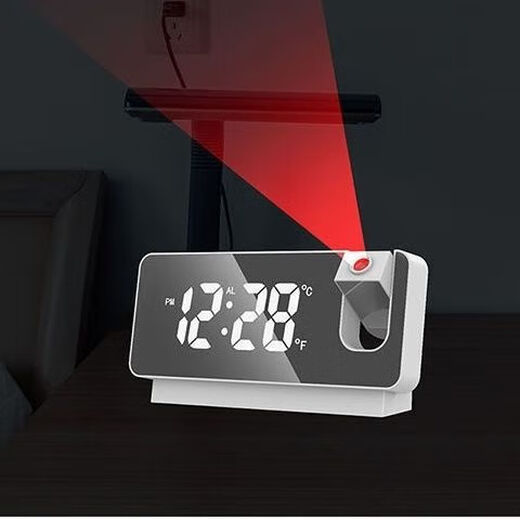 MI Star Projection Clock Full-featured Projection Alarm Clock Intelligent Creative Luminous Clock Bedroom Large Screen Digital Wall Clock Sky S28.2 Projection Alarm Clock + Break