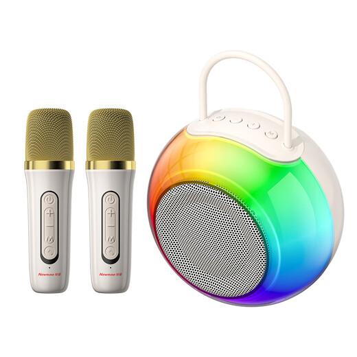 Newmine MC76 microphone and audio integrated sound card karaoke microphone home ktv audio set wireless bluetooth speaker singing artifact all-in-one TV children's dual microphone