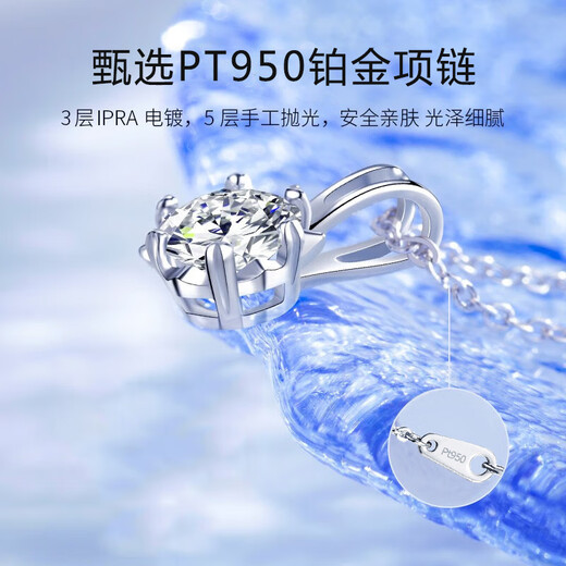 GIEVSZHE PT950 platinum necklace for women 2025 new snowflake clavicle chain Valentine's Day birthday gift for girlfriend Eternal Heart Platinum Necklace + Hexagram Pendant