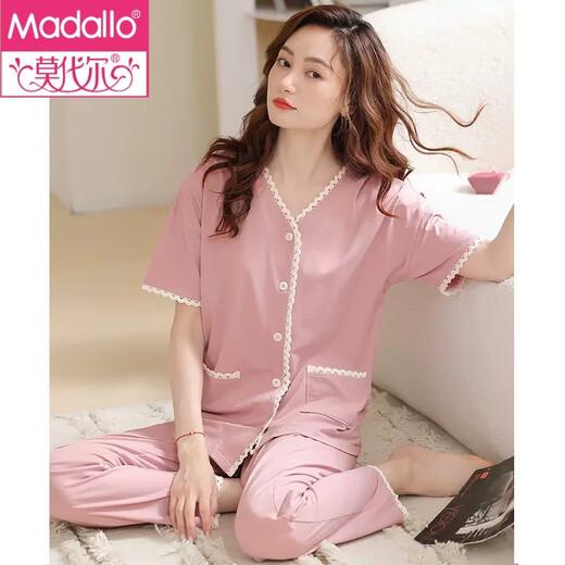 莫代尔睡衣女夏季莫代尔短袖长裤2025年新款夏天薄款夏款家居服套装 7009短袖长裤 2XL 【140-160斤】