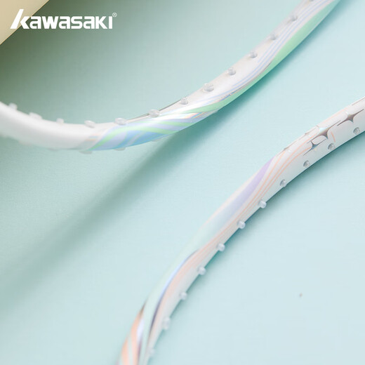 川崎（KAWASAKI）羽毛球拍全碳素单拍5U超轻拍璀璨淡蓝（已穿线）