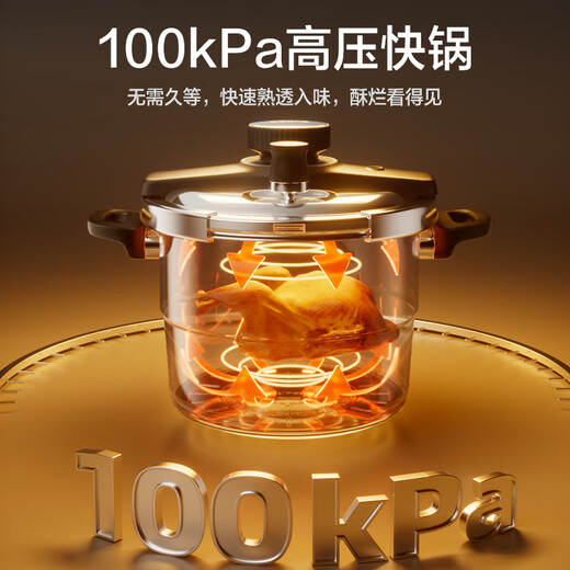 SUPOR explosion-proof pressure cooker 304 stainless steel easy-to-open 6.0L pressure cooker 22cm gas induction cooker universal with steam grid