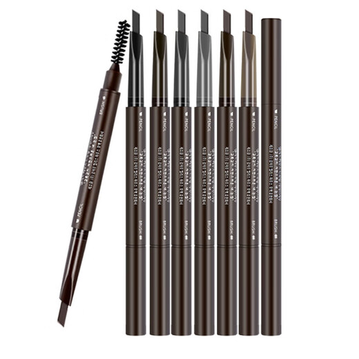 Color Hut Ally Eyebrow Pencil Etty Ally Double-head Rotating Hut Eyebrow Pencil Eyebrow Powder One-line eyebrow beginner eyebrow drawing with eyebrow brush 1# dark coffee/tawny new style 30% longer