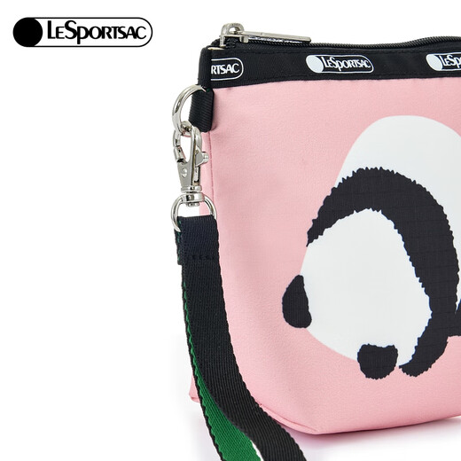 LeSportsac New Style Bags for Women Panda Series Hand-held Coin Key Bags for Girls as Gifts Pink Panda