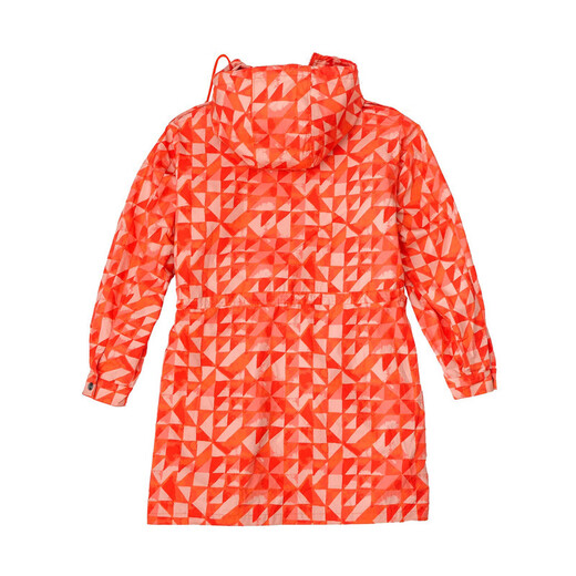 AKSERIESAK Men's Autumn Printed Mid-Long Hooded Windbreaker Men 2106911 Orange Print XL