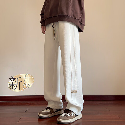 Main idea (ZHUYIFAN) fat man large size 230 Jin Jin is equal to 0.5 kg men's straight autumn and winter overalls trendy brand large size straight wide leg casual pants K1477 coffee color M (165) 90-110 Jin Jin is equal to 0.5 kg can be worn