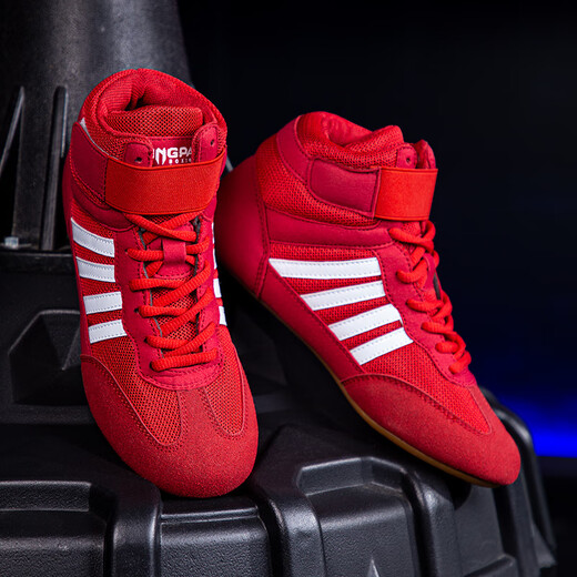 
Competition children's boxing shoes for men and women children physical training fighting Sanda wrestling shoes wear-resistant breathable indoor adult martial arts Four-bar 2S blue [wear-resistant, non-slip, breathable] 37
