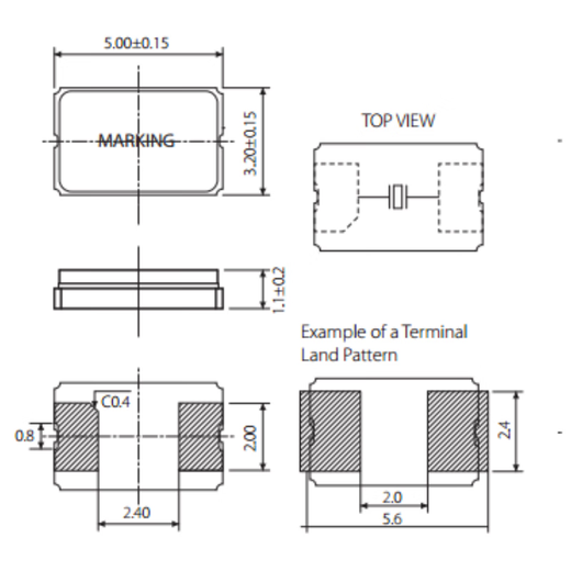 Lanshi SMD passive quartz crystal resonator 15MHZ (20 pieces)