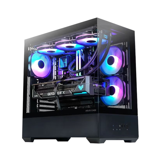 ASUS family bucket Intel Ultra7 265KF host RTX5070Ti/5080 graphics card ROG family bucket 4K e-sports rendering AI assembly computer game console desktop with two丨U7 265KF+RTX5070