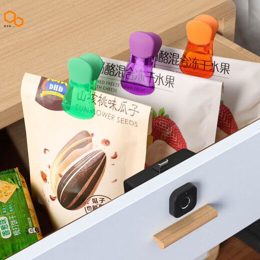 Manami 6-pack magnetic refrigerator sealing clips color sealing fresh-keeping clips household snacks moisture-proof clips seal message stickers multi-functional sealing clips refrigerator magnet clips magnetic clips 6 random colors