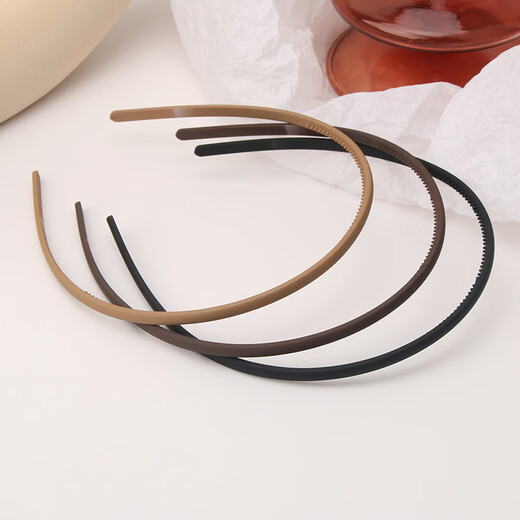 Zuoou headband women's 2025 new style thin style simple thin edge narrow version broken hair press hairpin headband hair bundle hair hole hair accessory khaki + dark coffee + black