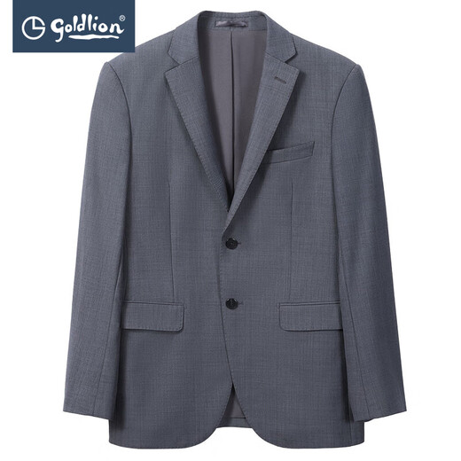 Goldlion suit men's new autumn and winter machine washable wool business formal jacket groom's wedding suit gray-58 56 A suit