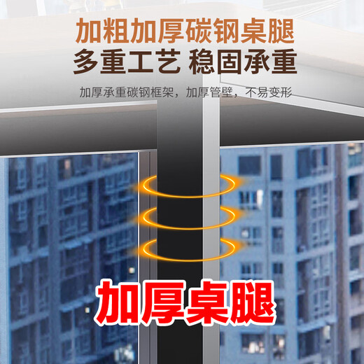 Xinmeikai computer desk desktop home simple desk office desk simple modern workbench rental bedroom study desk single table 1.6cm thick desktop black frame + dark walnut length 120cm*width 60cm*height 74cm