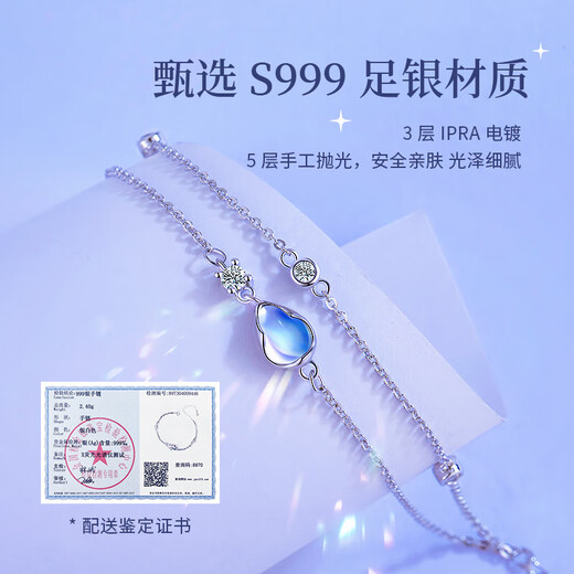Ji Shizhe (GIEVSZHE) Rupert's Tears silver necklace women's clavicle chain niche high-end light luxury 2025 new fashion gift for girlfriend Rupert's Tears bracelet-silver white