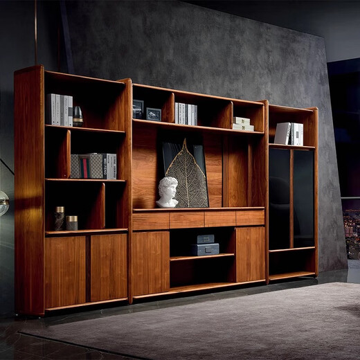 Ningqiu Luoge (NICHLORT) Boss President Desk Simple Modern Manager Executive Desk Solid Wood Furniture New Chinese Style Office Desk and Chair Combination Walnut 2.4 Meter Boss Desk + Side Table Ash