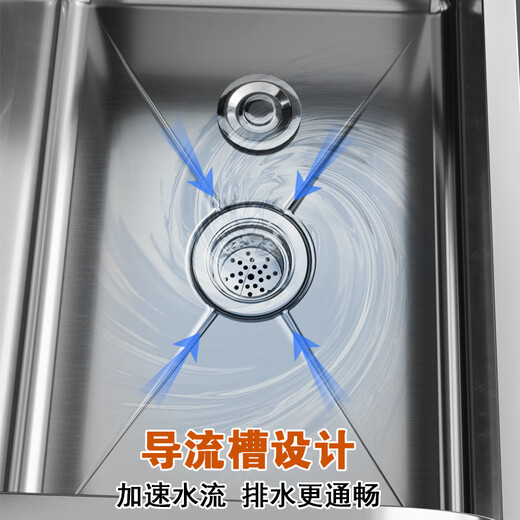 Stainless steel mop pool rectangular heightened anti-overflow mop pool mop pool household balcony wash mop sink 201 new model 600*410*550 leg height 150