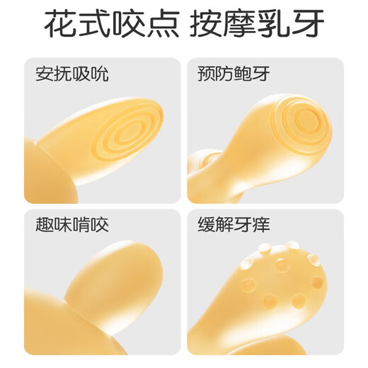 Yoshida Hisamori Rabbit Teether Baby Anti-Eating Hand Toy for 4 Months Baby Oral Stage 3-6 and Above Food Grade Teething Toy Nano Silver Rabbit + Chain + Box