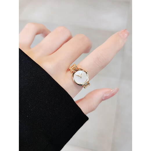 QUAMER Niche Design Watch Ring Personality Fashion Creative Index Finger Ring Single Open Ring LY3586 Ring-Watch Opening Adjustable