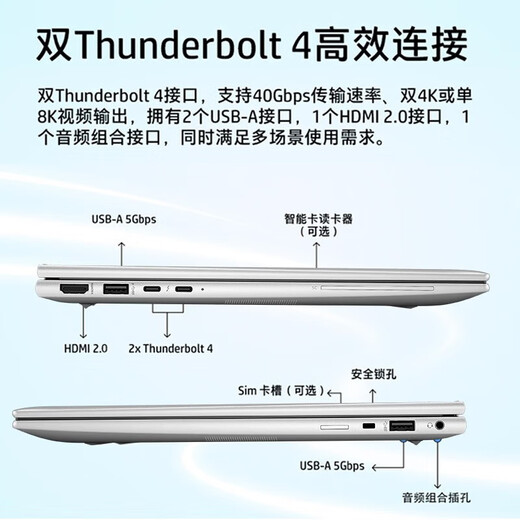 HP EliteBook 830 G10 thin and light office laptop 13.3-inch i7-1355U 16G 1T SSD standard