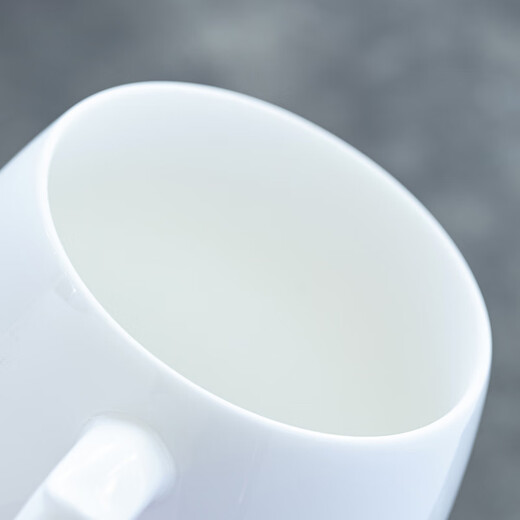 Yuquan Longmen mutton-fat jade glazed office cup Dehua white porcelain tea cup large-capacity water cup household drinking tea cup with lid 3. Longteng office cup (without liner) 380ml