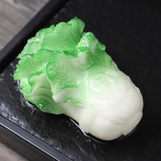 Tao Fuqi's color-changing cabbage tea pet ornaments, home tea table boutique can cultivate creative personality, Baicai tea toy, tea set, tea ceremony accessories, color-changing cabbage tea pet (Baicai)