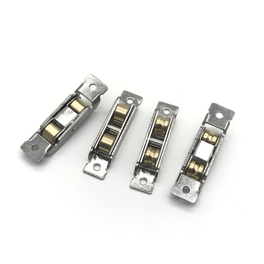 Thousand-speed wheel leveling door and window pulley double copper wheel push-pull door and window ground wheel copper wheel 77 double copper groove wheel