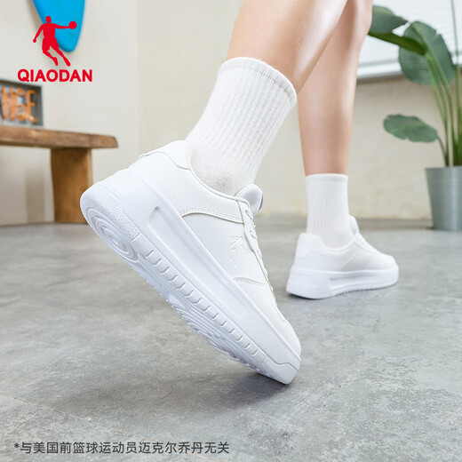Jordan women's sneakers, leather-topped white shoes, thick-soled leather-topped casual shoes, women's sports shoes