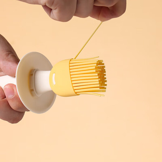 Xu Nian all-in-one oil bottle with brush food high temperature resistant retractable oil brush food grade baking barbecue kitchen pancake oil brush oil brush pot yellow food grade high temperature resistant