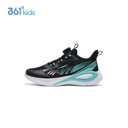361 Flying Wings|Children's Sports Shoes Spring and Autumn Boys, Boys and Teenagers Light Cushioning Knob Buckle Running Shoes Black 39