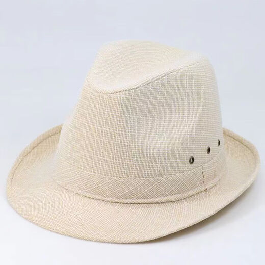 Middle-aged and elderly spring and summer top men's spring and autumn British jazz hat cloth hat spring elderly gentleman hat men dark gray 57 cm