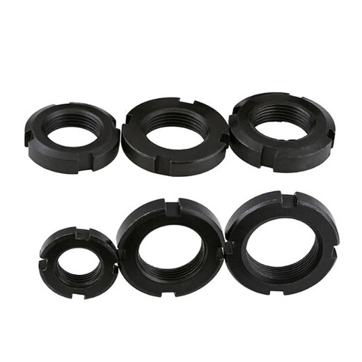 Deqi round nut round nut four-slot nut stop nut slotted lock nut M14*1.5 (2 pieces) right thread (positive thread)
