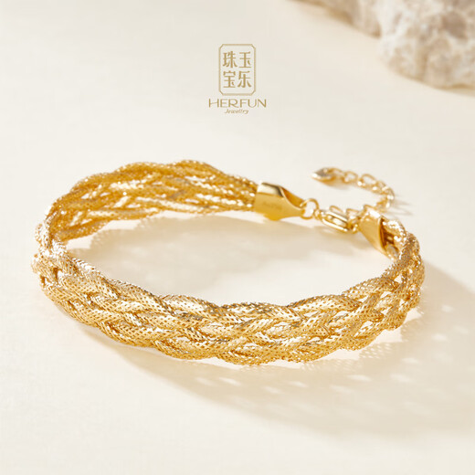 OeinOEIN2025 new 18K gold bracelet Italian gold three-strand air bracelet couple bracelet gold six-strand