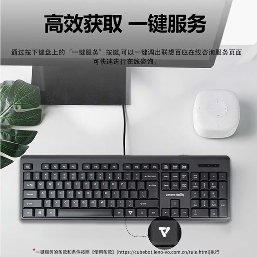 Lenovo Baiying TW11 wired keyboard and mouse set keyboard full size office mouse and keyboard set business computer keyboard notebook keyboard wired keyboard and mouse set + mouse pad USB