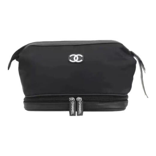 Portable new cosmetic bag small fragrance toiletry bag new hand storage travel bag black 27*15*16cm long