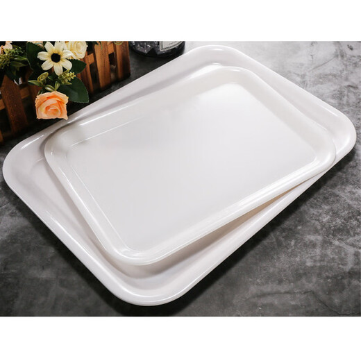 Quanshi A5 melamine tea tray saucer plastic rectangular tray fruit tray food tray canteen rice tray serving tray large