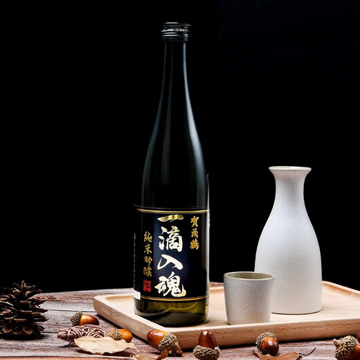 Kamo Tsuru brand series products One drop into the soul Junmai Ginjo sake Japan's original imported foreign wine fermented spicy sake One drop into the soul Junmai Ginjo sake 720ml