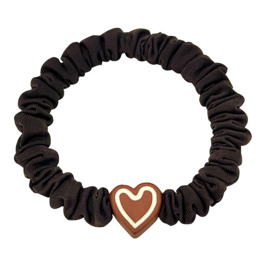 Read Fan's new headband for women, high-elastic rubber band hair tie, hairband, leather case, simple temperament, ponytail headwear, high-end, brown headband 5-piece set