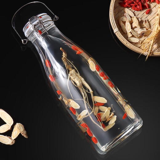 Baijie bubble wine container wine bottle empty bottle white wine bottle special bottle buckle milk tea bottle sealed wine jug wine jar to store wine