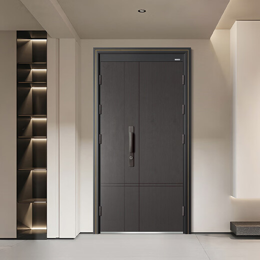 Jinyijia Door Industry (D08 Lafitte) Class A finely carved magnesium alloy wood grain transfer entrance door supports private customization D08 Lafitte single door