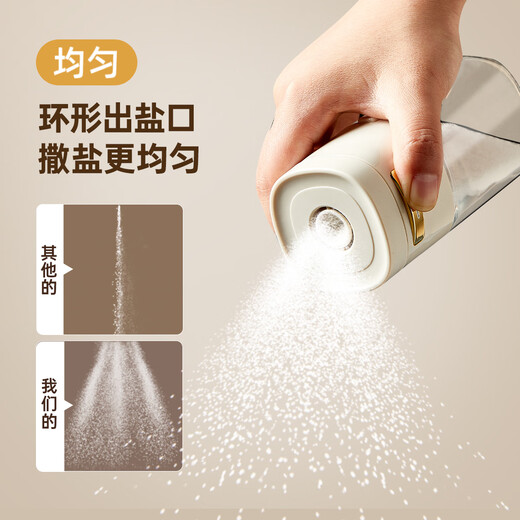 KAWASIMAYA Kawashimaya quantitative seasoning jar salt shaker seasoning jar seasoning box household kitchen sealed moisture-proof seasoning bottle salt control bottle white quantitative seasoning jar