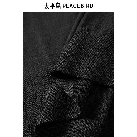 PEACEBIRD мужской свитер, новый зимний свитер из овечьей шерсти, полуводолазка B1EBE4B12, черный, 1 м