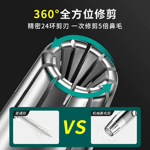 Hepu Seiko Quality Nose Hair Trimmer Mid-Autumn Festival Gift Stainless Steel Men's Manual Nostril Removal and Shaving Nose Hair Cutter