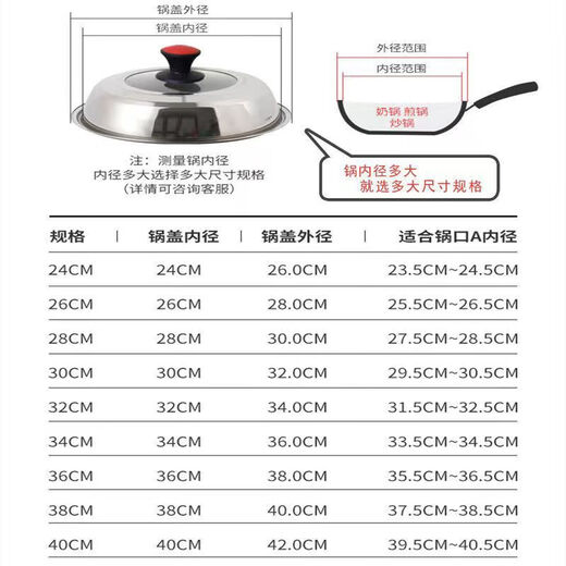 Jieshunxing stainless steel electric hot pot matching pot lid electric wok hot pot household pot lid universal pot lid durable pot lid 1 inch explosion-proof glass see-through elegant style inner diameter 24cm taller and thicker