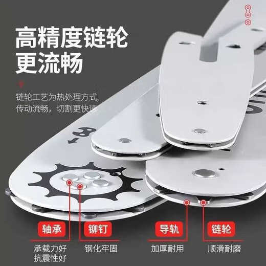 Wuyangbenzong imported from Germany electric saw plate 16-inch 12-inch electric chain saw lithium electric saw household logging saw general accessories guide plate 12-inch guide plate