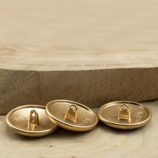 Shantou Lincun Metal Wheat Buttons British Crown Suit Matte Gold Rubbed Black and White Paint College JK Uniform Coat Buttons Matte Gold Rubbed Black Paint 6 pcs