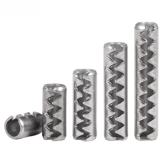 AIBODUO 304 stainless steel toothed elastic pin corrugated split pin zigzag hollow cylindrical pin M2M2.5M3M4M5M6 M2*28 (50 pieces)