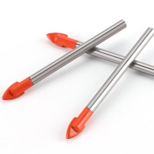 Jingdong Logistics Ceramic drill bit round handle one-word ceramic tile electric drill drilling bit red polished rod metal drill bit short orange drill bit 6mm 1 piece