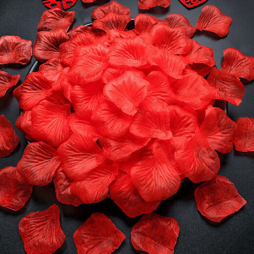 Kuibao Chinese Valentine's Day rose petals 2000 pieces of proposal confession bed decoration hotel wedding supplies birthday surprise decorations